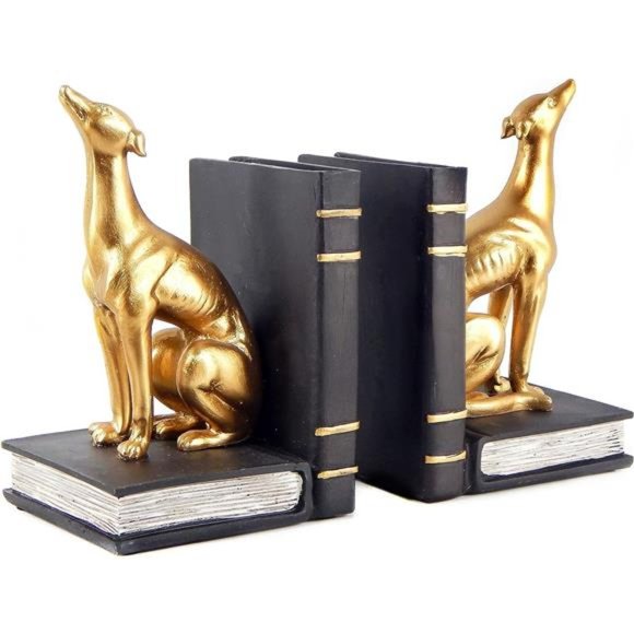Decorative Books Bookends Greyhound Dog Animal Book Ends Heavy Duty Stoppers - Picture 4 of 6